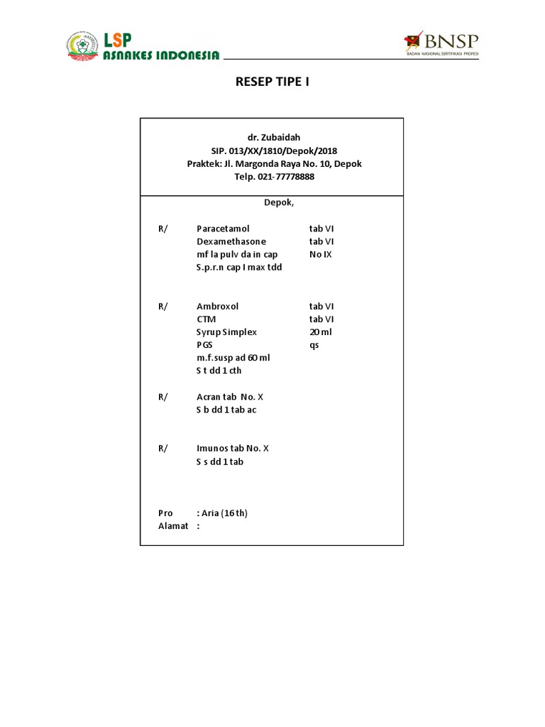 Soal Resep | PDF