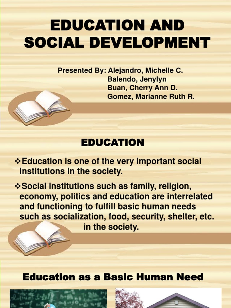 Education and Social Development | PDF | Social Exclusion | Economics