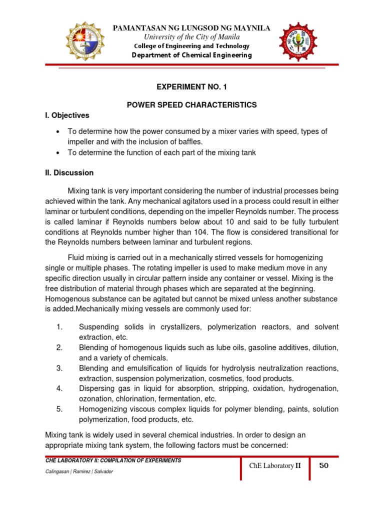 Mixer PDF Reynolds Number Fluid Mechanics