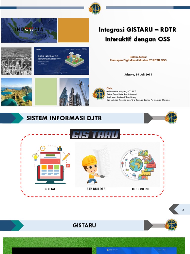 Integrasi GISTARU dan RDTR Interaktif OSS | PDF