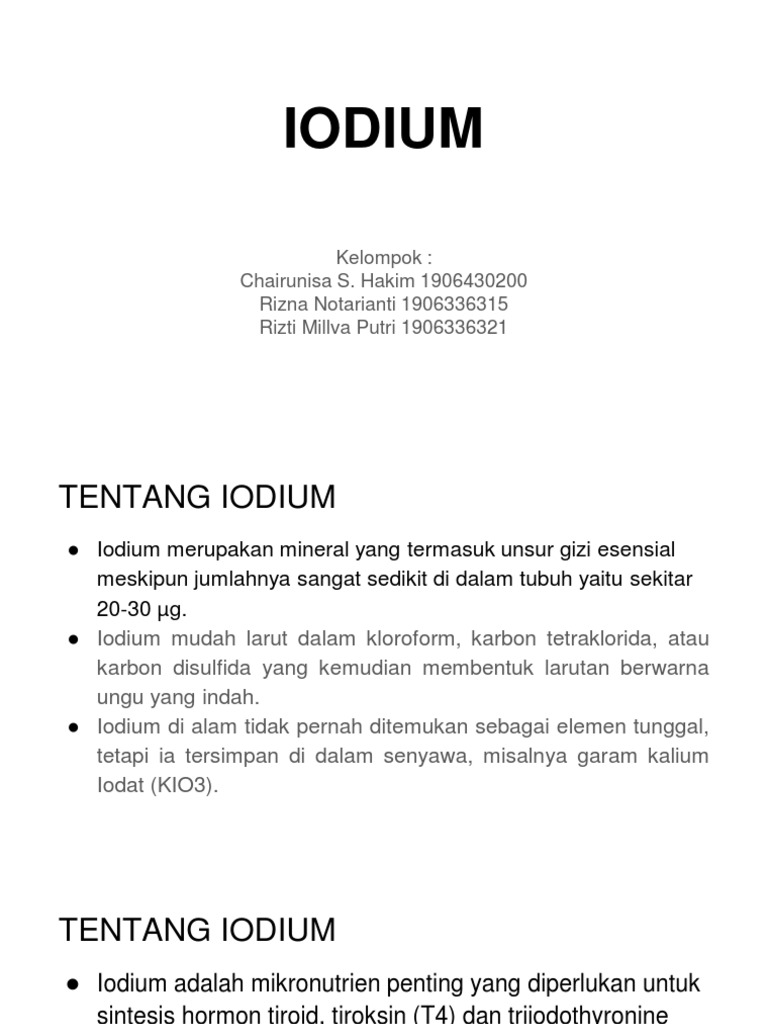Pentingnya Iodium untuk Kesehatan | PDF