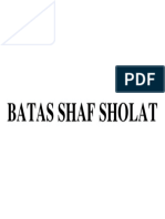 Batas Shaf Sholat