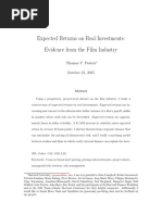 Expected Returns on Real Investments - Evidence from the Film Industry Oct 2015