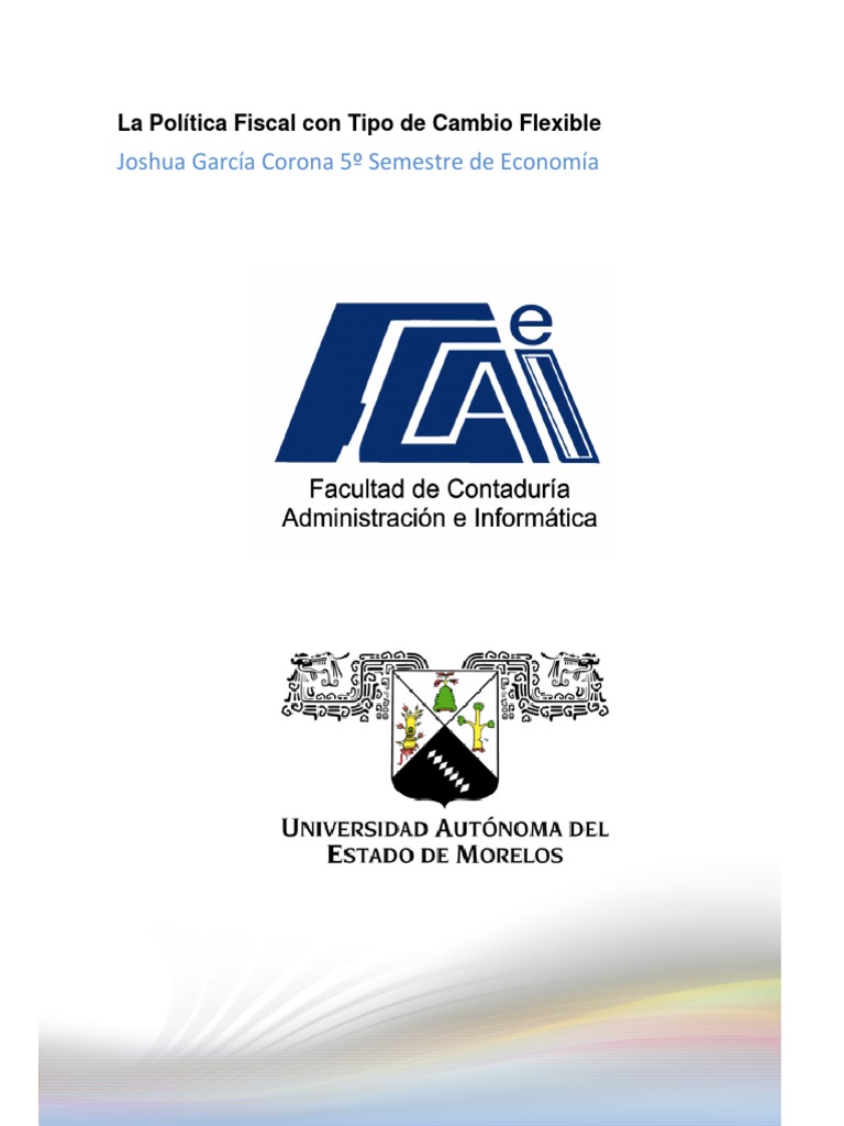 La Política Fiscal Con Tipo de Cambio Flexible | PDF | Tipo de cambio ...