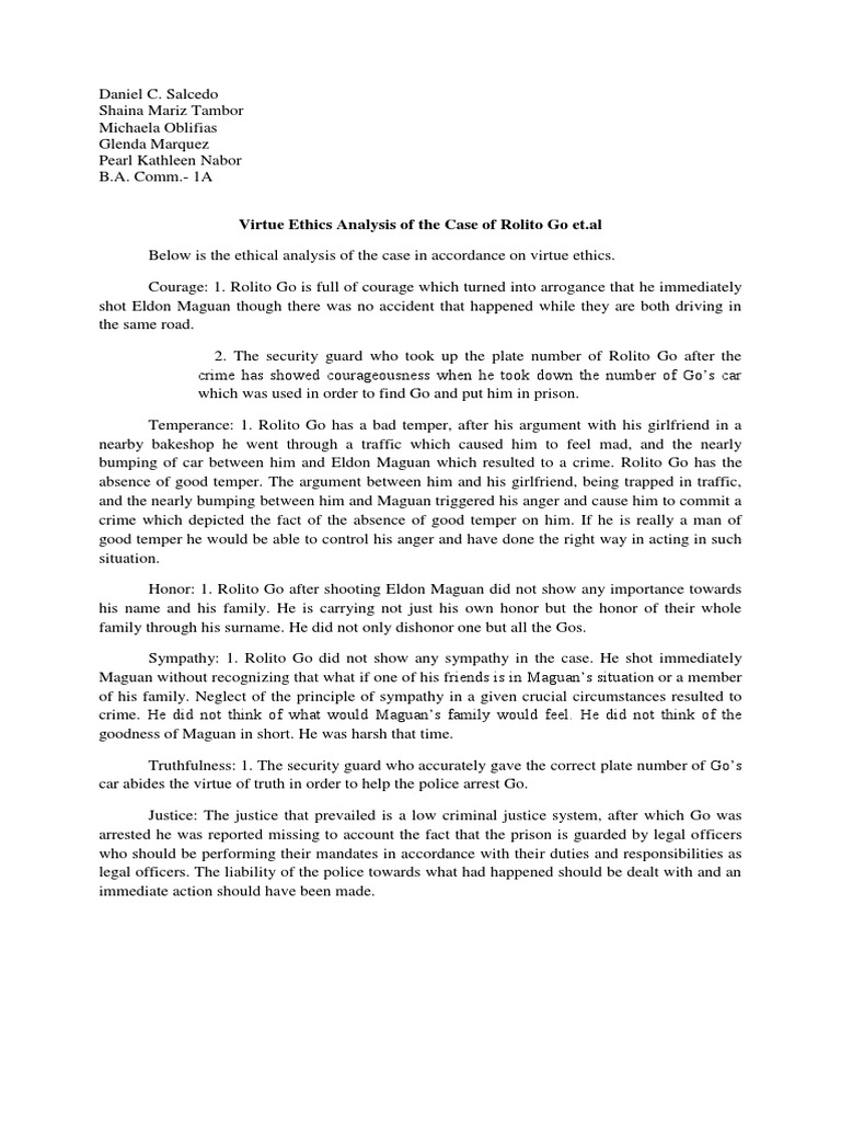 case analysis.docx | Misconduct | Crimes