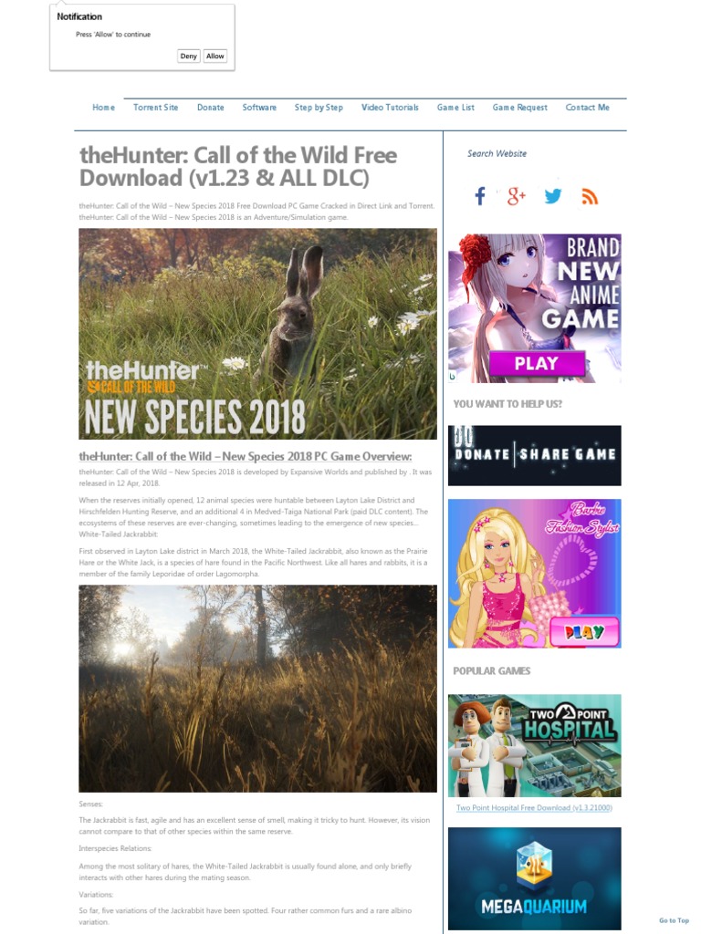 Thehunter - Call of The Wild Free Download (v1.23 & ALL DLC) IGGGAMES ...