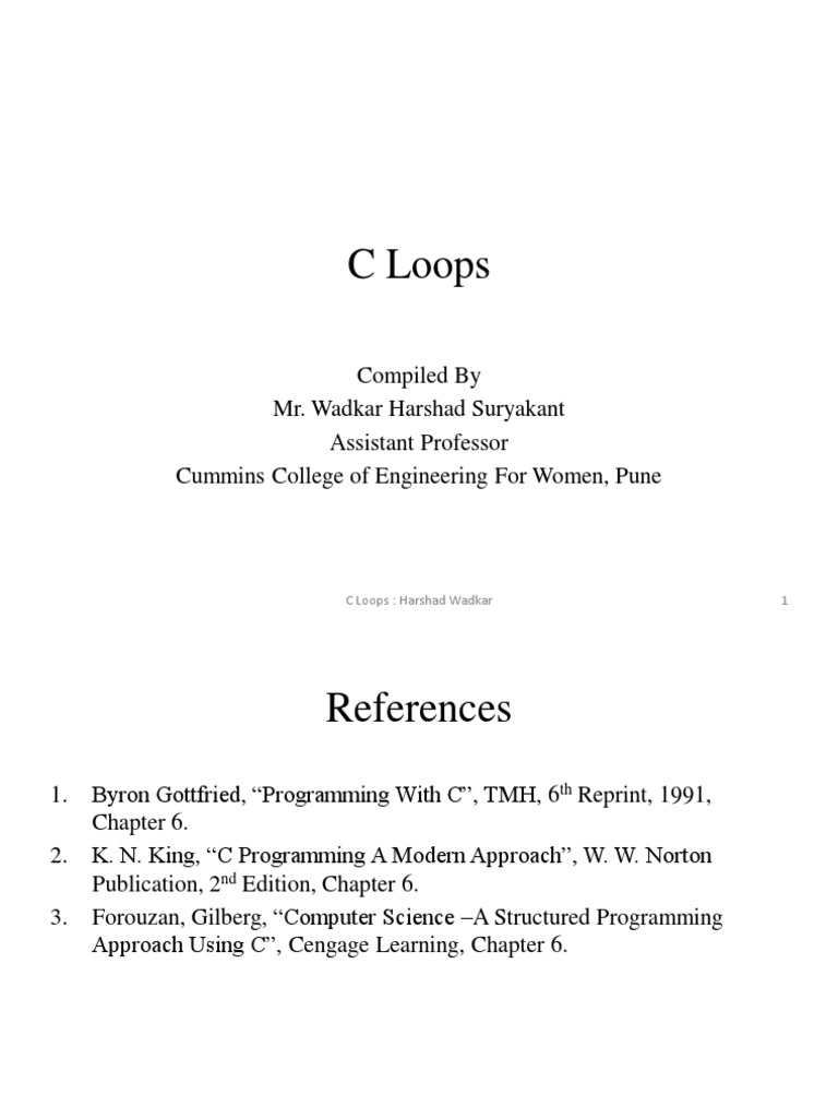 C Loops - HSW PDF | PDF | Control Flow | Areas Of Computer Science