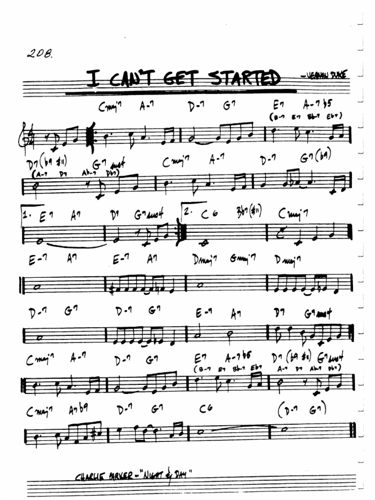 I Can't Get Started PDF | PDF