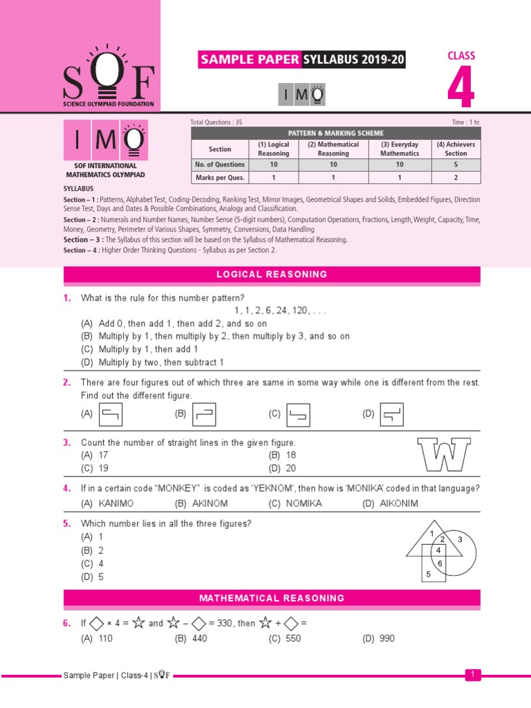2019-20 Sample SOF PDF | PDF | Geometry | Teaching Mathematics