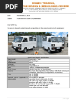 MT Quotation Suzuki Carry FB Models PDF