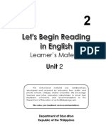 Let's Begin Reading in English 2-Unit 2 PDF