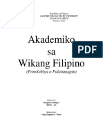 Akademiko Sa Wikang Filipino