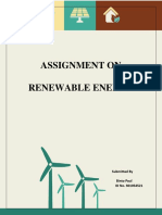 Assignment On Renewable Energy