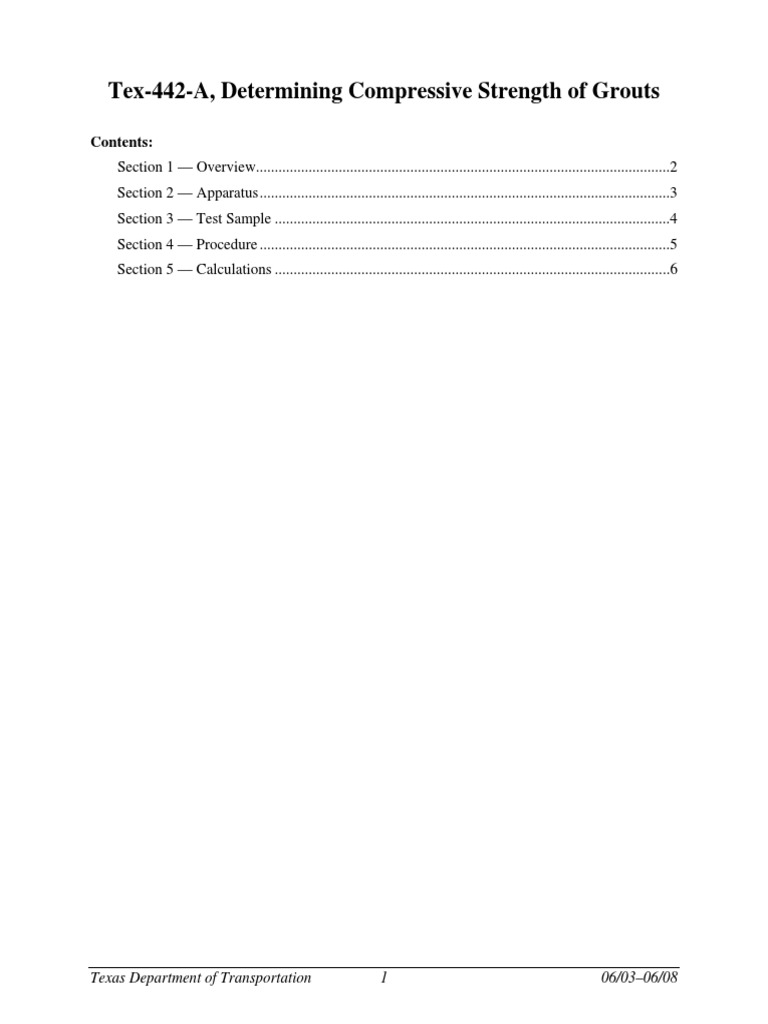 Grout Compressive Strength Testing Guide | PDF | Concrete | Building ...
