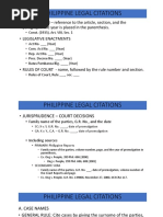 Philippine Legal Citation Guidelines | PDF | Citation | Supreme Courts