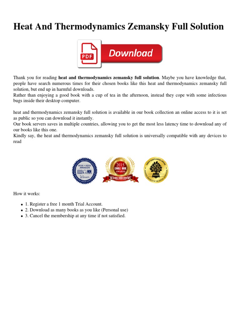 Heat And Thermodynamics Zemansky Full Solution