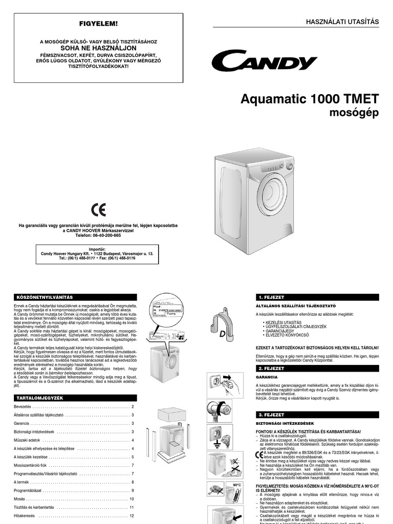 Aquamatic 1000 Használati | PDF