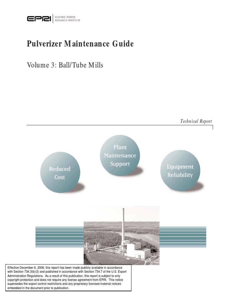 Pulverizer Maintenance Guide Volume 3 Ball Mills Pdf Pdf Bearing Mechanical Transmission Mechanics