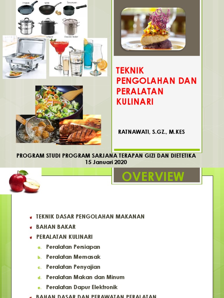Pertemuan  - Gizi Kulinari - Teknik Dan Peralatan  PDF