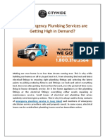 Emergency Plumbing Services in High Demand