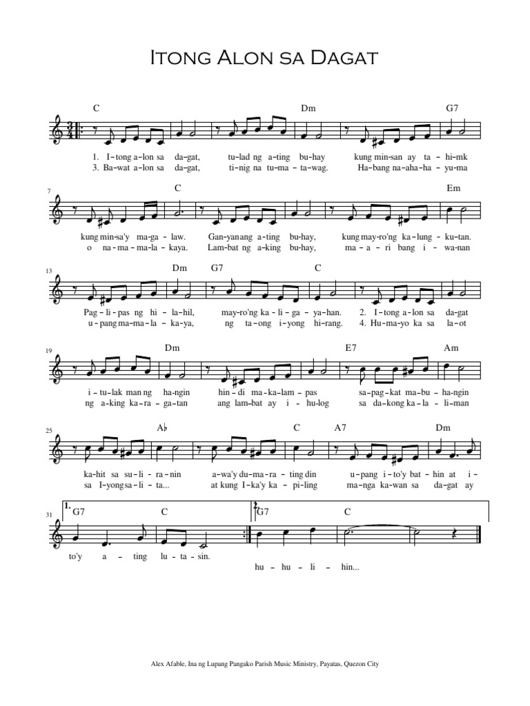 Itong Alon Sa Dagat PDF | PDF
