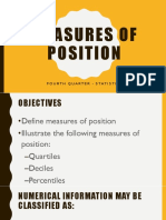 Measures of Position For Ungrouped Data