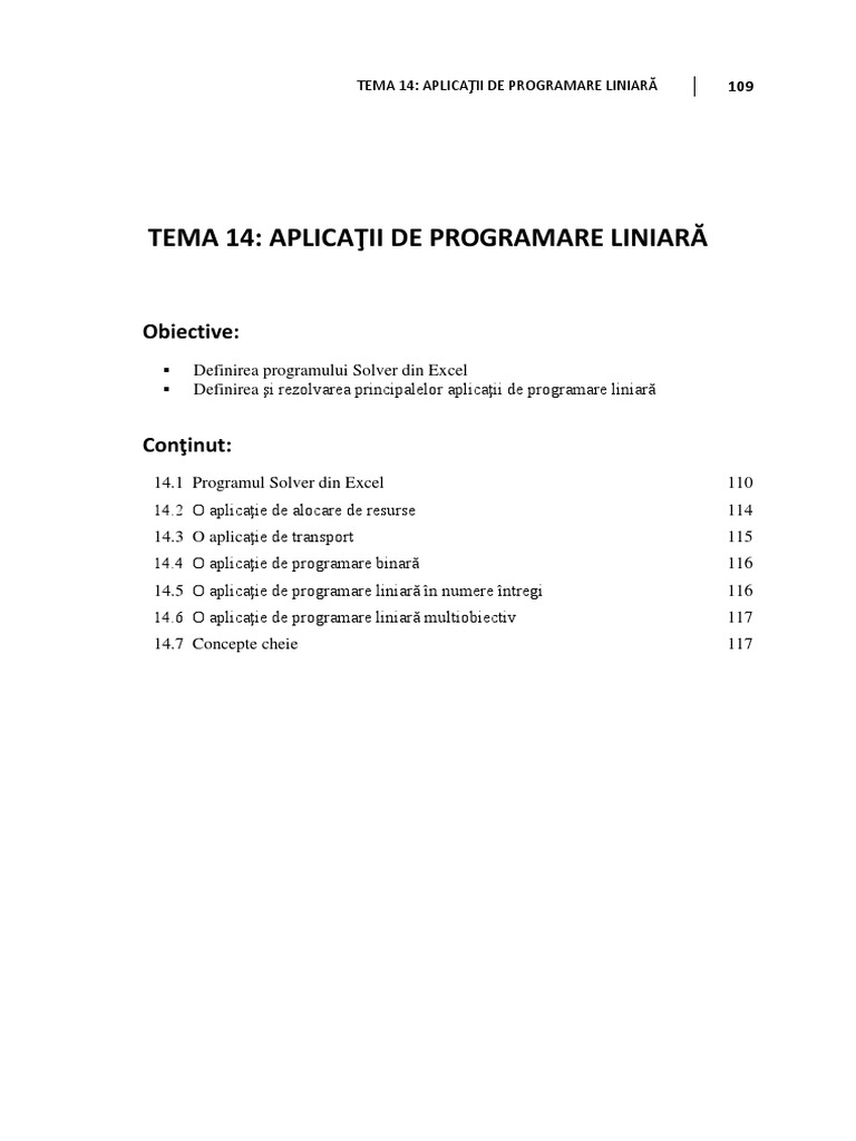 Aplicatii Programare Liniara PDF | PDF