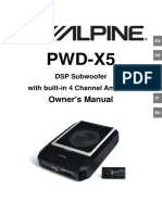Alpine PWD X5 Active Sub User Manual