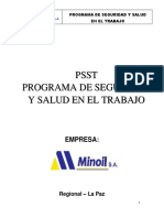 PROGRAMA DE SEGURIDAD Y SALUD EN EL TRABAJO REGIONAL LA PAZ