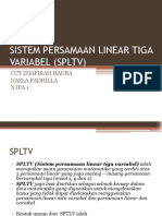 Sistem Persamaan Linear Tiga Variabel (SPLTV)