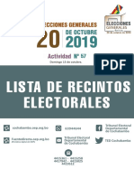 Lista de Recintos Electorales 2019