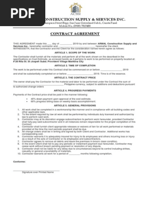 Contract Agreement