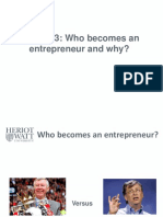 C18TP Lecture 3 - Who Becomes An Entrepreneur and Why