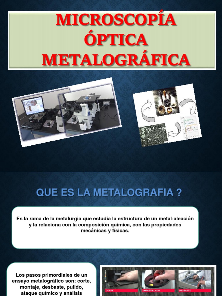 Introducción a la Metalografía y Microscopía | PDF | Óptica | Filtro óptico