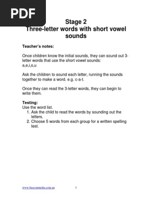 Three letter words sentences