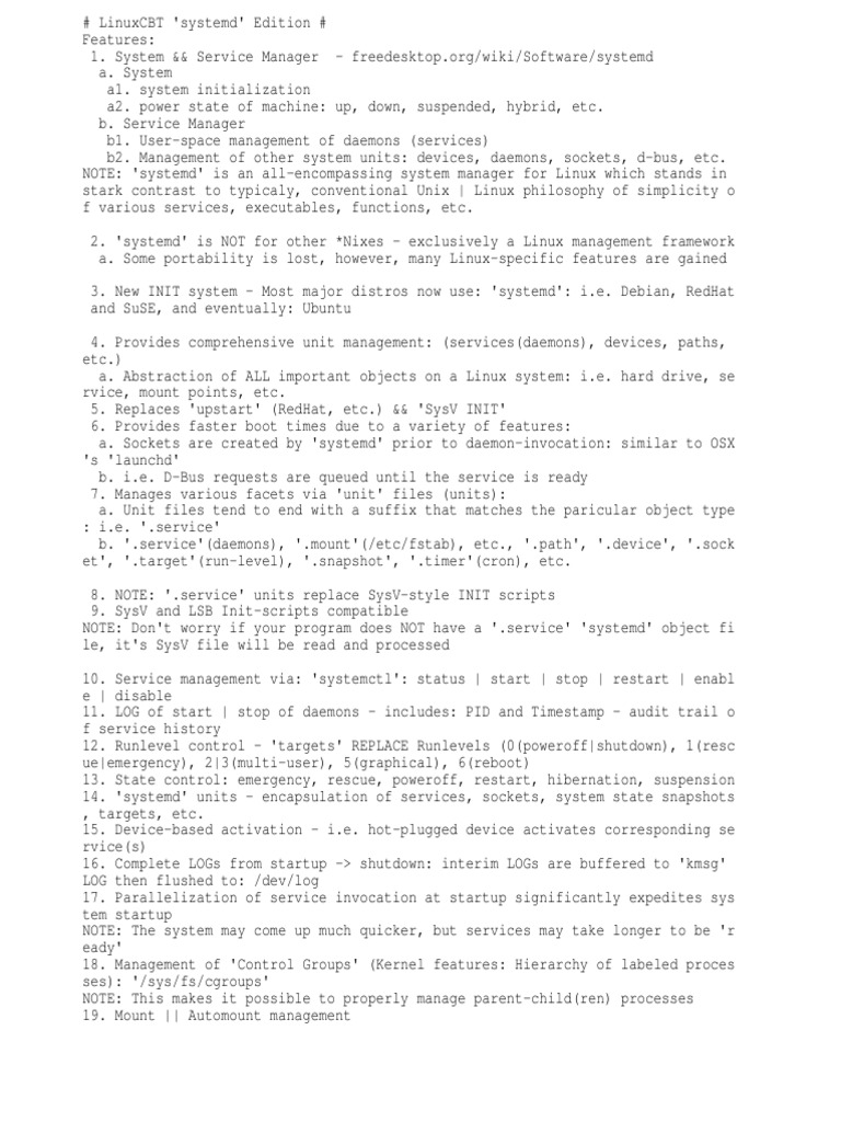 Mastering Linux Systemd Management | PDF | Operating System Technology ...