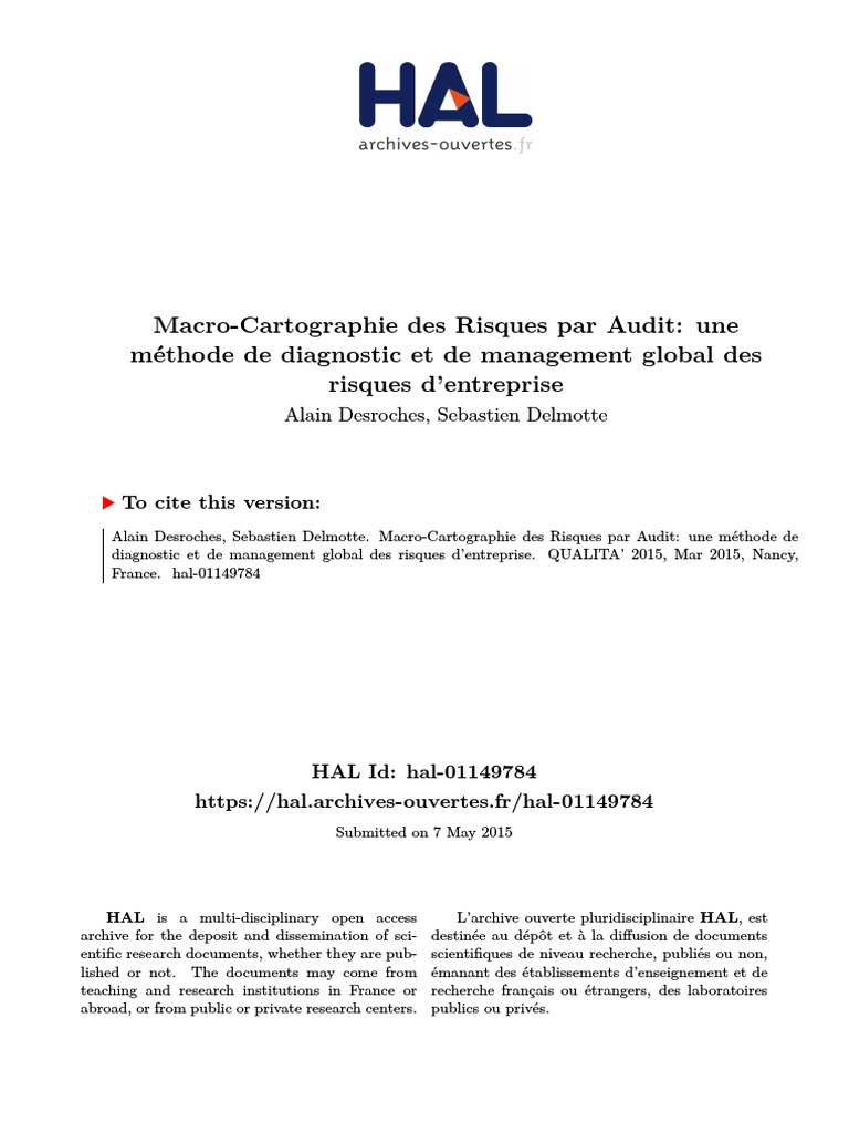 Macro-Cartographie des Risques par Audit | PDF | Risque | Gouvernance
