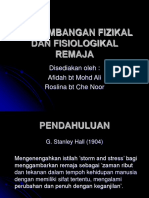 Perkembangan Fizikal Dan Fisiologikal Remaja