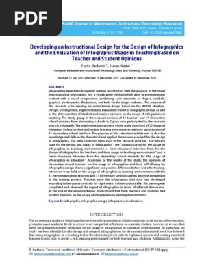 Design of Infographics and the Evaluation of Infographic Usage in Teaching