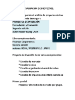 Form. y Evaluac. Proy. Octubre 2019