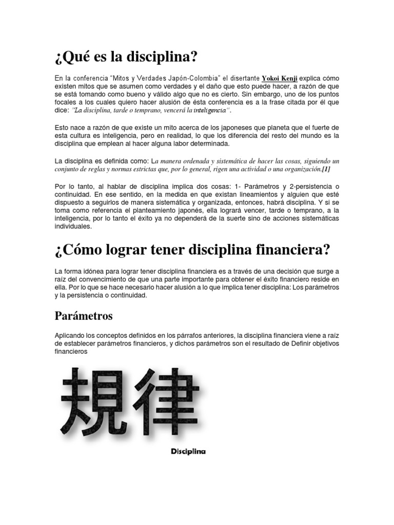 Finanzas Disciplina PDF Disciplinas Razón