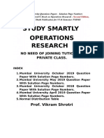 Vikram Shrotri Operations Research Study Smartly VI TH Semester TYBMS Subject 2019 2020 PDF