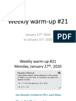 weekly warm-up21
