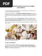 O que é Umbanda - Saiba tudo sobre essa religião afro-brasileira