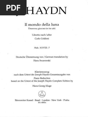 Il Mondo Della Luna PDF | PDF