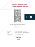 Foro 1 - Proyecto de Investigacion