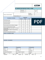 Material Inspection Report Steel Form