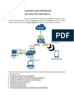 Penyelesaian dan Pembahasan Dalam soal ini kita memerlukan 2 router mikrotik. Yang satu akan dijadikan router yang satunya lagi akan dijadikan switch. Untuk mengkonfigurasi mikrotik mengguanakan software winbox yang bisa di.docx