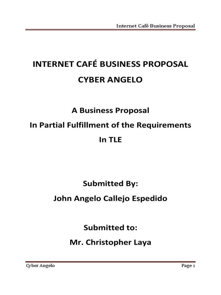 Café Business Proposal PDF Advertising