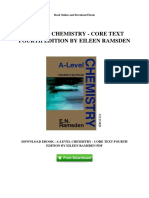 A Level Chemistry Core Text Fourth Edition by Eileen Ramsden